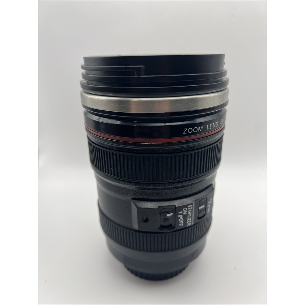 Camera Lens Insulated Coffee Mug Travel Cup Canon EF 24-105mm USM Style CANIAM!